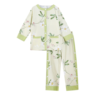 26新款纯棉艾灸服女前后背肩开扣长袖裤中医理疗SPA按摩刮痧针灸