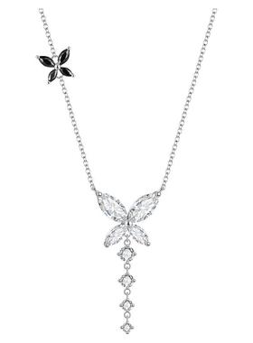 ZEGL蝴蝶项链新款闪锆锁骨链女款