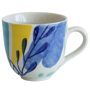 高颜值有把手茶杯女士个人高档下午茶主人杯手绘陶瓷浓缩咖啡杯