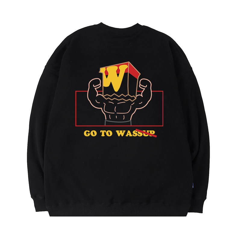 WASSUP美式重磅加绒卫衣男女潮牌