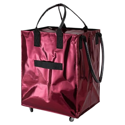 国产HULKEN浩肯包大型购物车环保购物袋万向轮折叠推车两用带盖子