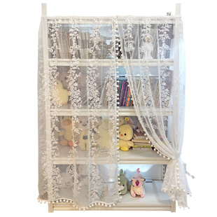 半帘透光纱柜子遮挡客厅玄关折叠窗纱隔断帘流苏屏风隔断帘防尘帘