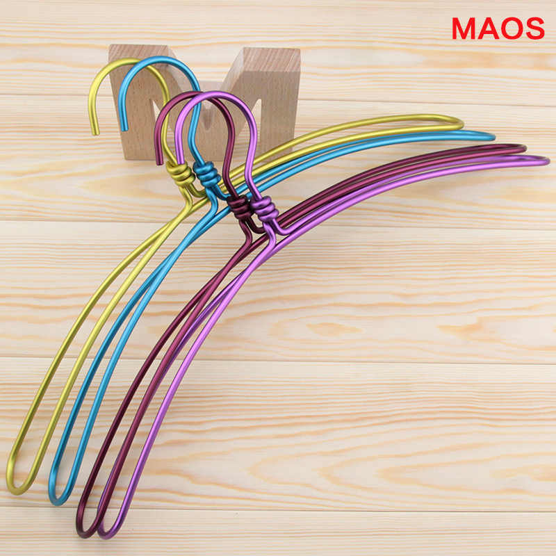 MAOS太空铝衣架加宽晾衣架铝合金衣挂金属防滑晒衣架铝制衣撑子