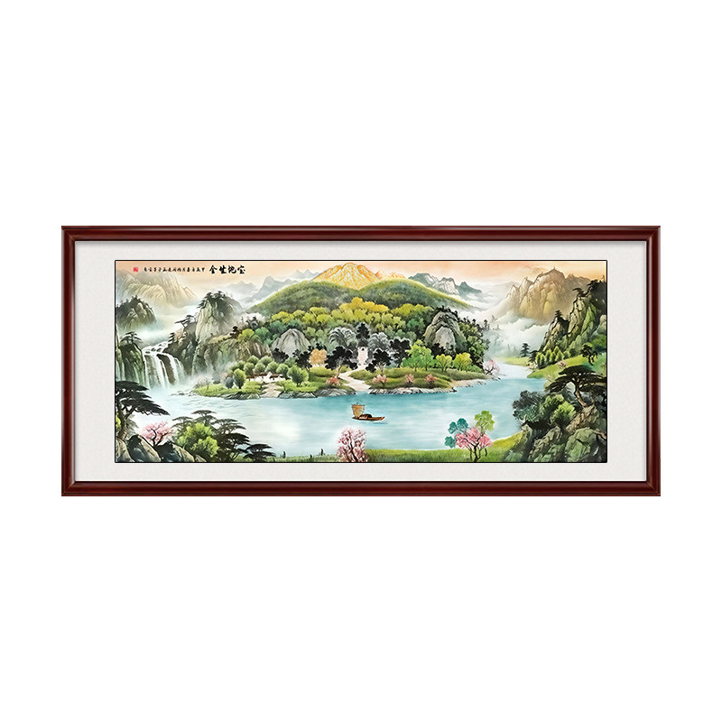 宝地生金山水画客厅挂画手绘真迹