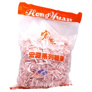 宏源白桃硬糖500g1斤约120颗办公室休闲零食喜糖饭店酒店接待用糖
