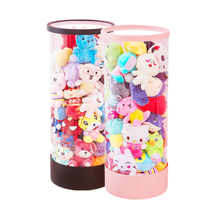 娃娃收纳桶制作材料公仔收纳透明圆柱毛绒玩具玩偶pvc硬片diy制作
