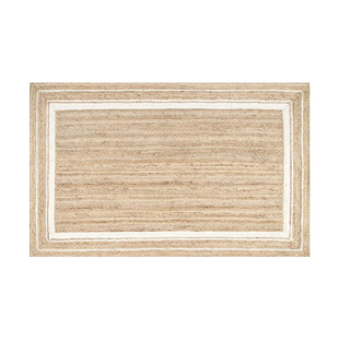 手工编织双色黄麻地毯客厅耐脏亚麻现代简约复古防霉茶几榻榻米垫