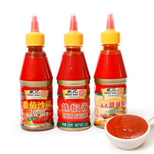 盛记蒜蓉辣椒酱泰式甜辣酱番茄酱番茄沙司250g 是拉差拌饭下饭菜