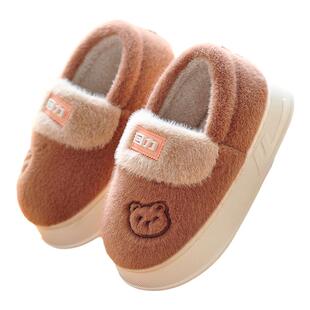 回力儿童家居拖鞋包跟男童小孩小朋友中大童室内防滑居家棉鞋冬天