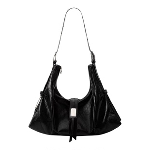 格调studio韩系机车包2026新款初秋通勤hobo腋下包单肩包防水百搭