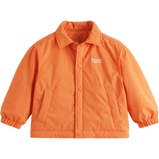 马克珍妮男女童美式复古教练工装夹克儿童外套2026秋冬新款551239