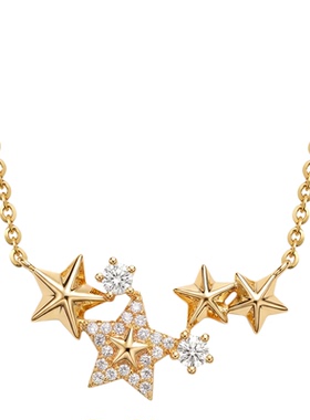 FETTERO金色璀璨星群项链女2026新款爆款时尚锁骨链精致独特礼物