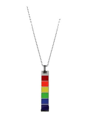 KORKENins中性彩虹项链钛钢项链