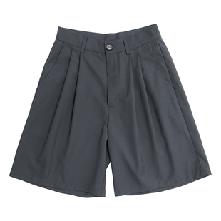 CryingCenter又能穿一整夏的通勤西装短裤 黑色灰色pants哭喊中心