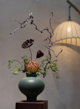 侘寂风宋代美学陶瓷花瓶客厅插花餐桌民宿新中式高级玄关装饰摆件