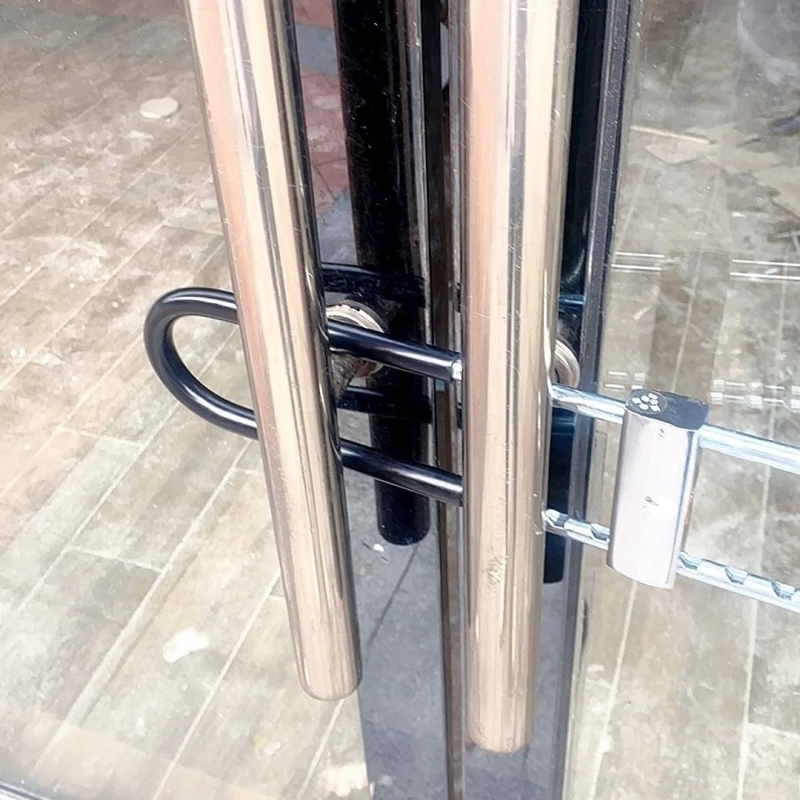 长锁锁具叉锁大u形锁双门推拉门玻璃门锁插锁店门锁商铺门u型锁