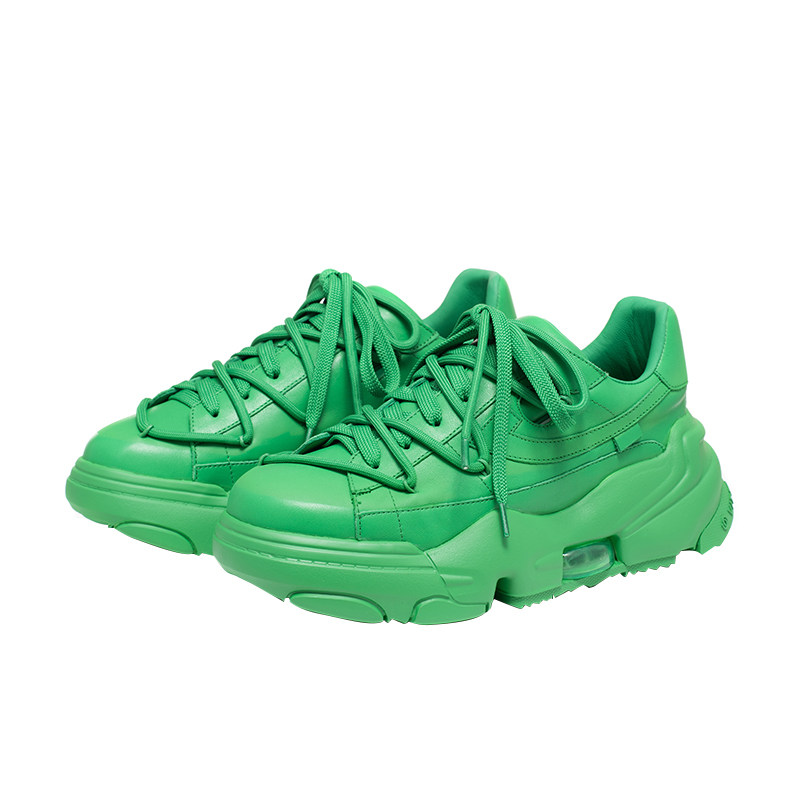 黄小蕾海陆同款VITTORIO VENTURA薇薇燃牛皮气垫厚底板鞋休闲女鞋