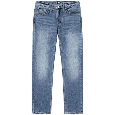 【张凌赫代言】Lee25秋冬新726标准中腰直筒五袋款中蓝色男牛仔裤