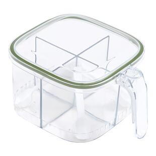 调料盒家用厨房带盖套装一体四格调味瓶罐密封佐料收纳盐瓶罐商用