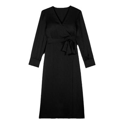 ba&sh法式V领小黑裙连衣裙