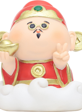 财神爷小摆件创意办公室桌面装饰