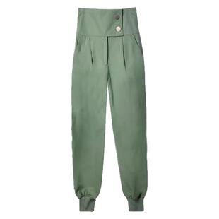 明星同款戚薇时尚高腰休闲宽松直筒显瘦九分裤子女夏2025新款