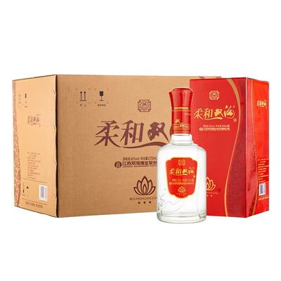 【官方授权】双沟柔和双沟三星42度450ml*6瓶整箱装酒送礼