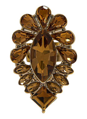 LAMUANA印第安羽毛系列复古小众高级设计咖色马眼钻戒指礼物94904