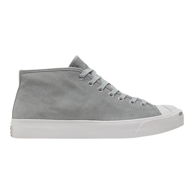 Converse匡威 Jack Purcell 中帮灰色翻毛皮男女款开口笑 169443C