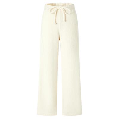 IMM尹默冬美丽诺羊毛天丝混纺中式盘扣松紧腰休闲阔腿长裤女