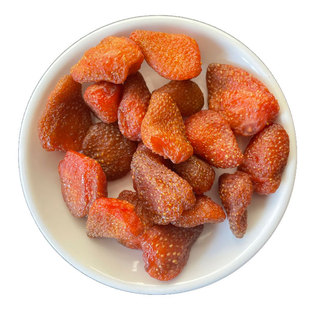 草莓干300克原味果脯干散装酸甜整粒蜜饯休闲怀旧零食水果干