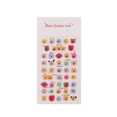 韩国表情果冻贴纸咕卡装饰手机贴