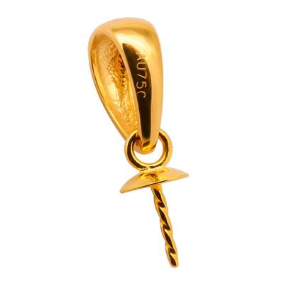 语瑶18K金半孔吊坠扣头加厚