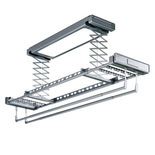 超薄电动晾衣架家用阳台遥控升降全自动智能伸缩隐形声控晾衣机杆