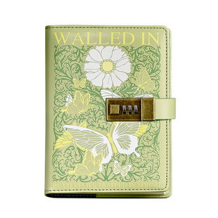 密码笔记本带锁日记本高颜值记事本简约文艺精致复古男女孩个性本子刻字送礼大学生创意手账本礼盒可定制文具