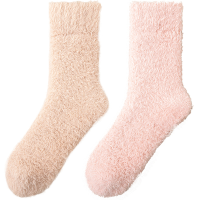 不掉毛珊瑚绒袜子女加厚加绒保暖