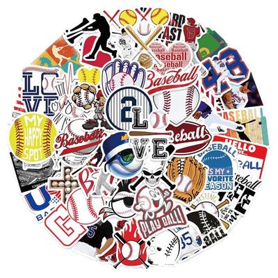 52张创意橄榄球汽车贴纸DIY防水