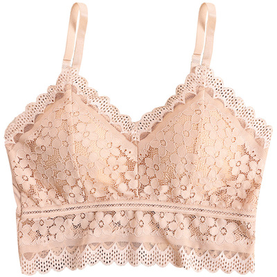 大码胖mm蕾丝文胸无钢圈聚拢美背