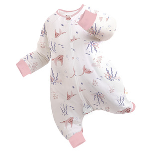 ibaby婴儿睡袋儿童四六层纱布防踢被子男女童睡衣宝宝春秋冬四季