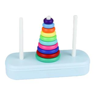 儿童智力大号汉诺塔8层10层小学生八层比赛专用幼儿园彩虹玩具