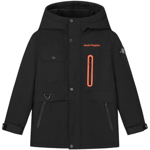 暇步士童装男童加绒风衣秋冬新款儿童三防厚外套宝宝工装上衣