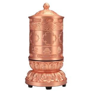 五明学院款转轮电动转轮家用摆件西藏转筒桶合金电动转筒装饰摆件