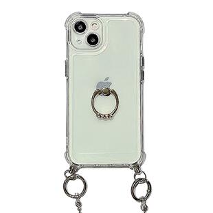 适用苹果16promax手机壳iPhone17/16/15/14/13/12/11透明防摔女款15pro斜挎背带16p挂绳链条17p指环支架14p套