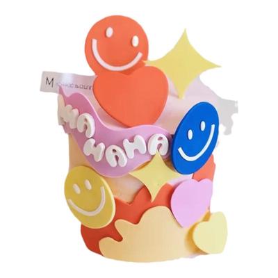 软胶smile笑脸套装蛋糕装饰插件