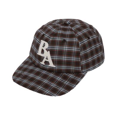 BAPE字母贴布格纹图案棒球帽