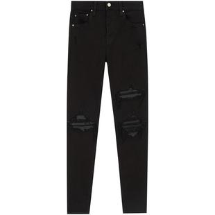 AMIRI 早秋女装系列 棉质混纺微弹破洞紧身牛仔裤