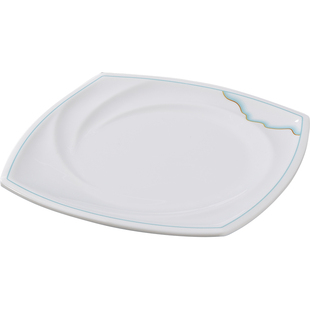 高档密胺方盘商用餐厅仿玉瓷菜盘宴席酒店饭店专用盘子凉菜盘餐具