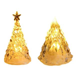 冰山小夜灯创意钻石水晶雪山灯圣诞节氛围餐厅装饰灯桌面摆件批发