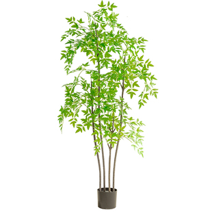 南天竹仿真绿植高端轻奢盆栽室内客厅大型落地装饰仿生假植物造景