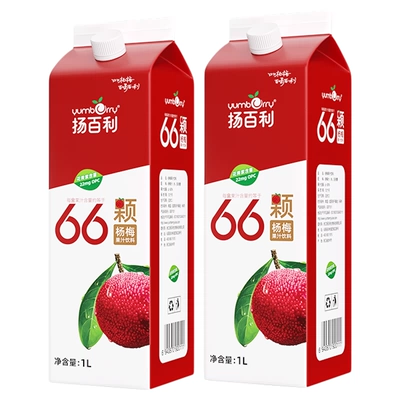 扬百利仙居杨梅汁大瓶饮料1L*2瓶饮品解腻酸梅汤儿童孕妇果汁果蔬